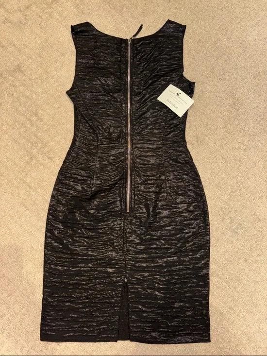 Dolce & Gabbana Black Textured Sheath Mini Dress - Picture 5 of 5